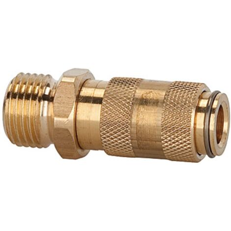 Riegler Schnellverschlusskupplung NW 2,7, Messing blank, G 1/8 AG