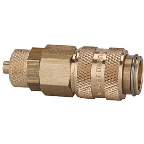Riegler Schnellverschlusskupplung NW 5, MS blank, Schlauchanschluss 8x6