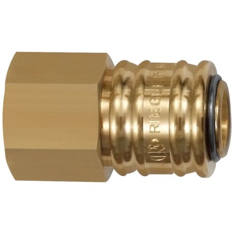 Riegler Schnellverschlusskupplung NW 7,2, Messing blank, G 1/2 IG