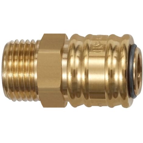Riegler Schnellverschlusskupplung NW 7,2, Messing blank, G 1/8 AG