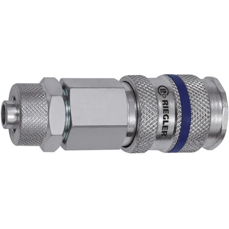 Riegler Schnellverschlusskupplung NW 7,8, Stahl, Schlauchanschluss 10x8
