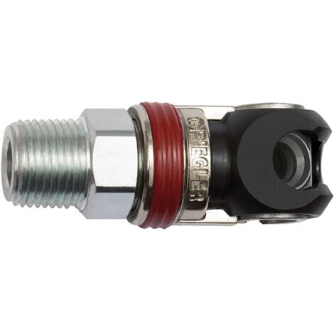 Riegler Schwenk-Sicherheitskupplung NW 5,5, ARO 210, Stahl, G 1/2 AG