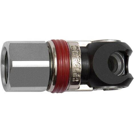 Riegler Schwenk-Sicherheitskupplung NW 6, ISO 6150 C, Stahl, G 1/4 IG