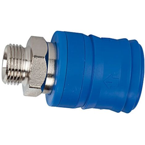 Riegler Sicherheitskupplung NW 7,4, Typ KE, Messing vern., G 1/2 AG