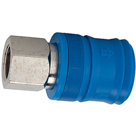 Riegler Sicherheitskupplung NW 7,4, Typ KE, Messing vern., G 1/4 IG