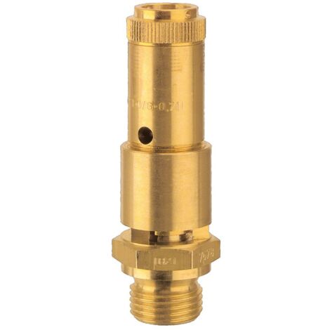 Riegler Sicherheitsventil DN 10, Messing, G 1/2, Ansprechdruck 33 bar