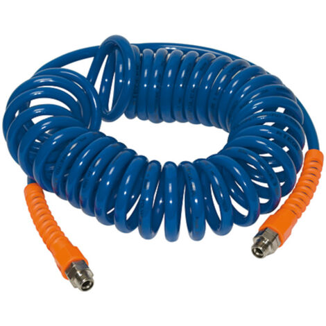 Riegler Spiralschl., Verschraubung, Knickschutz, PU, G 1/4, ø 8x5, 7,5 m, SP 16-750