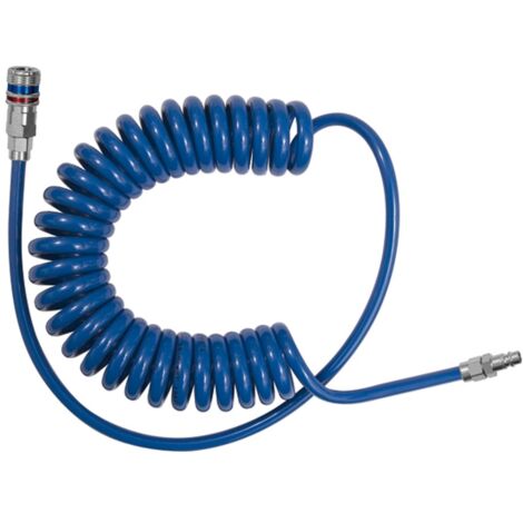Riegler Spiralschlauch-Sicherheitskupplung-Set, PUR, Schl.-ø 12x8, 6,0 m