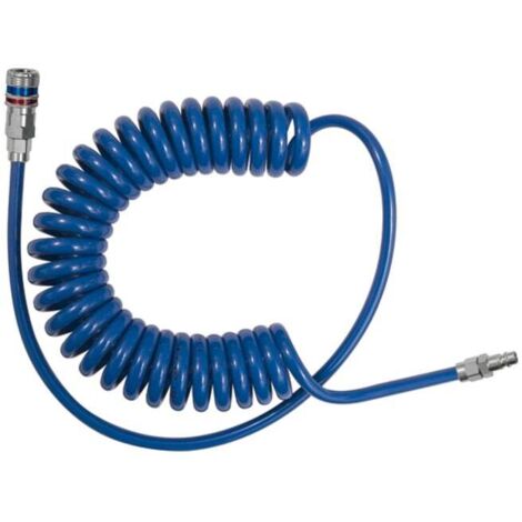 Riegler SpiralSchlauch-Sicherheitskupplung-Set, PUR, Schlauchdurchmesser 10x6,5, 4,0 m