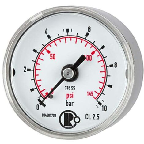 Riegler Standardmano, CrNi-Stahl, G 1/4 hinten zentr., 0 - 2,5 bar, Ã˜ 50
