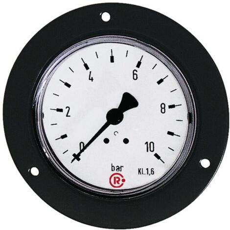 Riegler Standardmano., Frontring schwarz, G 1/4 hinten, 0 - 4,0 bar, Ø 63