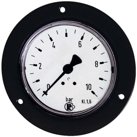 Riegler Standardmano., Frontring schwarz, G 1/8 hinten, 0-16,0 bar, Ø 40