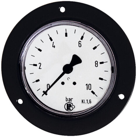 Riegler Standardmano., Frontring schwarz, G 1/8 hinten, 0 - 6,0 bar, Ø 40