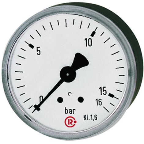 Riegler Standardmano, KS-G., G 1/4 hinten zentrisch, 0 - 2,5 bar, Ø 63