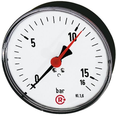 Riegler Standardmano., Kunststoff, G 1/4 hinten zentr., 0 - 4,0 bar, Ã˜ 80