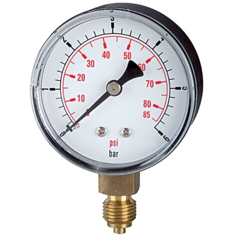 Riegler Standardmano »pressure line«, G 1/4 unten, 0-2,5 bar/36 psi, Ø 63