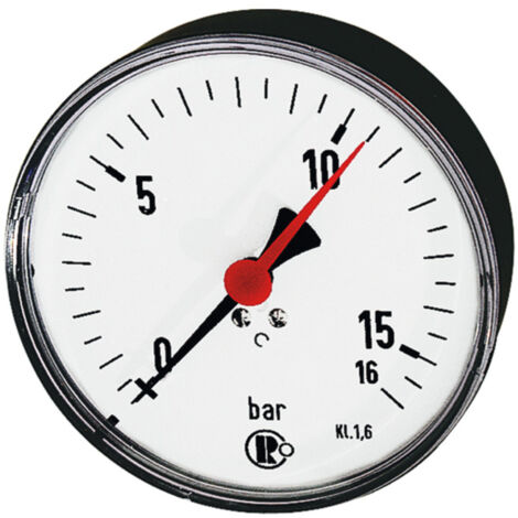 Riegler Standardmano., Stahlblech, G 1/4 hinten zentr., 0-4,0 bar, Ã˜ 100
