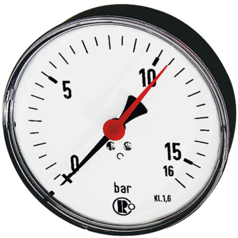 Riegler Standardmano., Stahlblech, G 1/4 hinten zentr., 0-6,0 bar, Ø 100