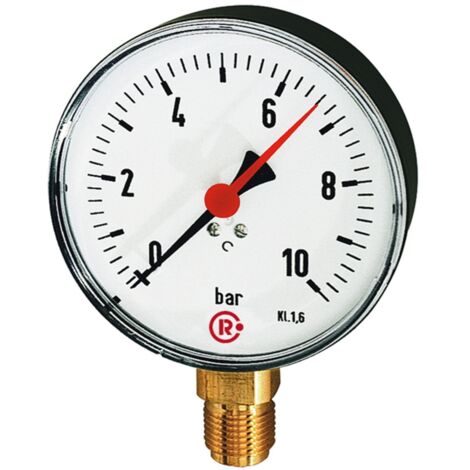 Riegler Standardmanometer, Kunststoffgeh., G 1/2 unten, -1/+1,5 bar, Ã˜100