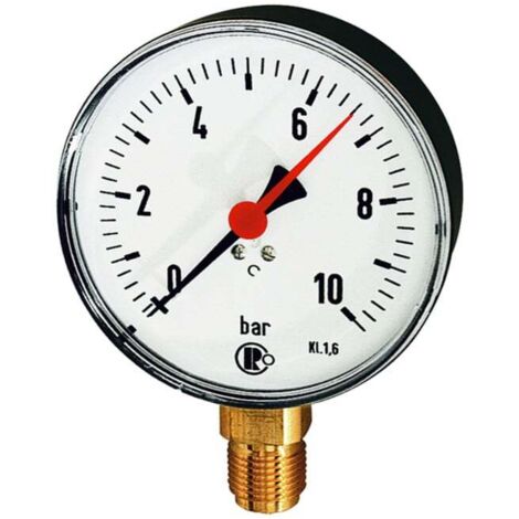 Riegler Standardmanometer, Stahlblech, G 1/2 unten, 0 - 10,0 bar, Ã˜ 160