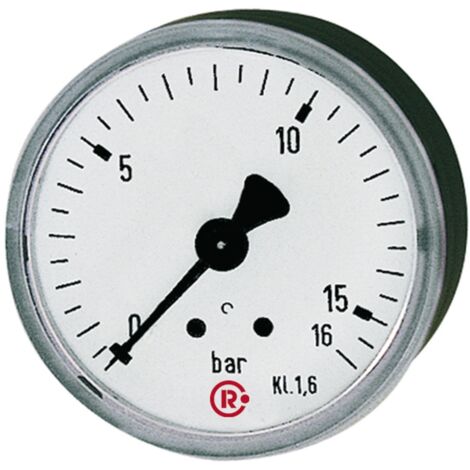 Riegler Standardmanometer, Stahlblechgeh., G 1/8 hinten, 0-16,0 bar, Ø 40