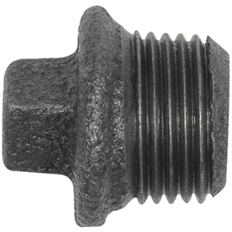 Riegler Stopfen 290, mit Rand, R 3/8 a. Temperguss schwarz