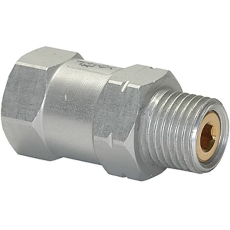 Riegler Strömungsventil, AG u., Alu, Kugelsitzven. pu = -0,3bar l/min 2,9