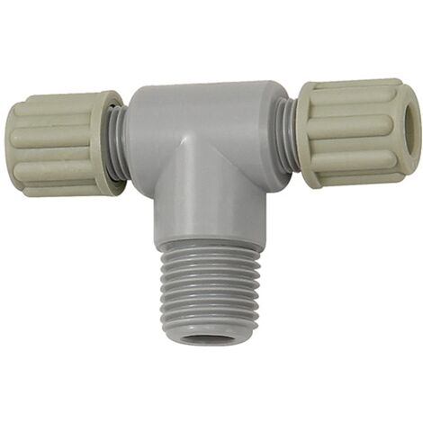 Riegler T-Einschraubverschraubung G 1/4 a., für Schlauch 4/6 mm, PA