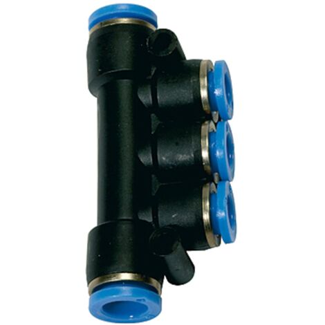 Riegler T-Mehrfachverteiler, Steckanschl. »Blaue Serie«, Schl.-Ã˜ 2x6/3x4