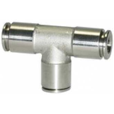 Riegler T-Steckverbindung, für Schlauch-Außen-Ã˜ 12, 15bar, Edelst. 1.4404
