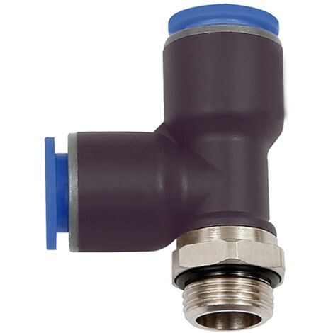 Riegler T-Steckverschr. »Blaue Serie«, L-Form, drehbar, G 3/8 a., Ø10mm
