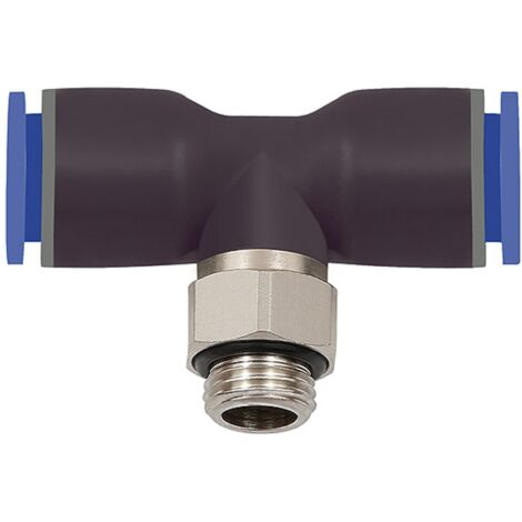 Riegler T-Steckverschraubung »Blaue Serie«, drehbar, G 3/8 außen Ã˜ 8 mm