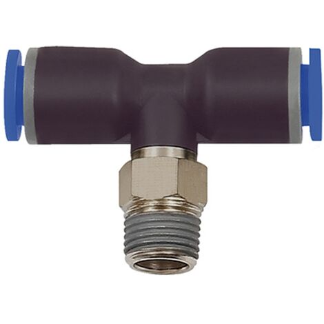 Riegler T-Steckverschraubung »Blaue Serie«, drehbar, R 1/2 außen Ã˜ 10 mm