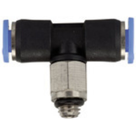 Riegler T-Steckverschraubung »Blaue Serie« mini, drehbar, M6, 131.006-4M