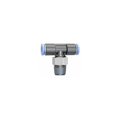 Riegler T-Steckverschraubung »Blaue Serie« mini, drehbar, R 1/8, 132.018-6M