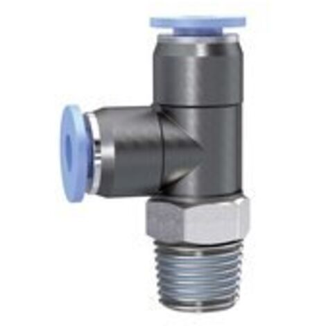 Riegler T-Steckverschraubung »Blaue Serie« mini, L-Form, drehbar, R 1/8