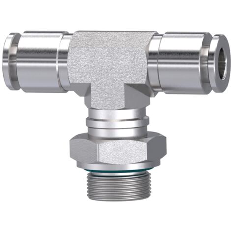 Riegler T-Steckverschraubung, drehbar, G 1/8 a., Schlauch-Ã˜ 6, ES 1.4404