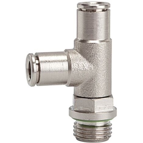 Riegler T-Steckverschraubung L-Form »metallica «, drehbar, G 1/4 a. Ã˜ 6 mm