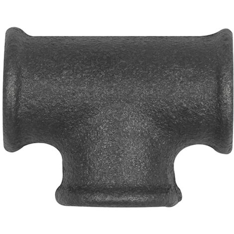 Riegler T-Stück 130, 3 x Rp 1 1/2 i., Temperguss schwarz