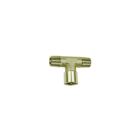 Riegler T-Stück, außen/innen/außen, G/R 1/8, SW 10, Messing vernickelt