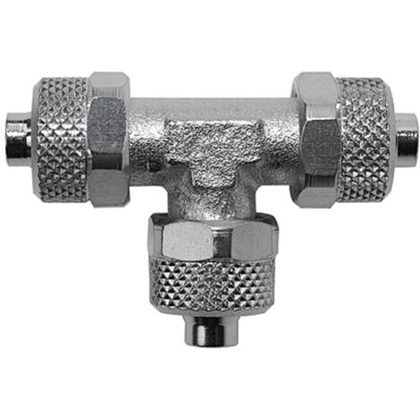 Riegler T-Verbinder »value line«, für Schlauch 12/10, Messing vernickelt