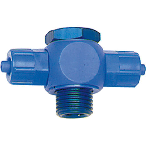 Riegler T-Verschraubung, Hohlschraube drehbar, G 1/8, Schlauch 8/6, POM