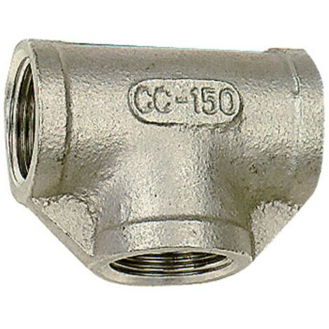 Riegler T-Verteiler, 3 x innen, Rp 3/4, Edelstahl 1.4408