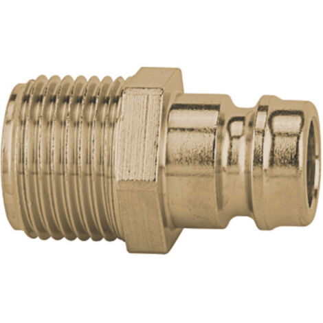 Riegler Temperier-Einstecknippel DN 9 mit AG, mit Absperrventil, G 1/4