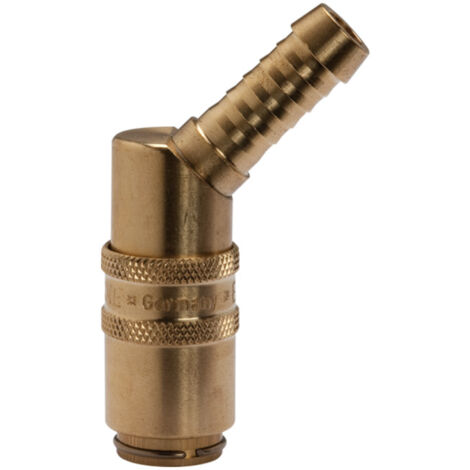 Riegler Temperierkupplung DN 6, Zapfen 9 mm, Schlauchtülle 45°