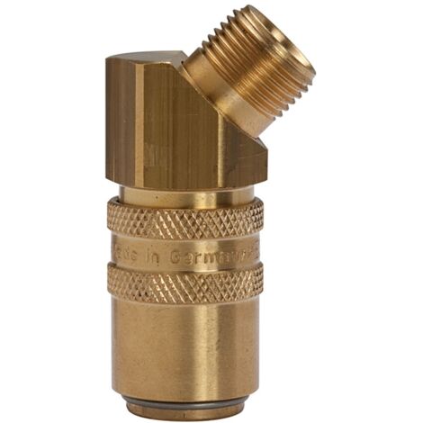 Riegler Temperierkupplung DN 9 mit Außengewindeanschluss, M16x1,5 45°