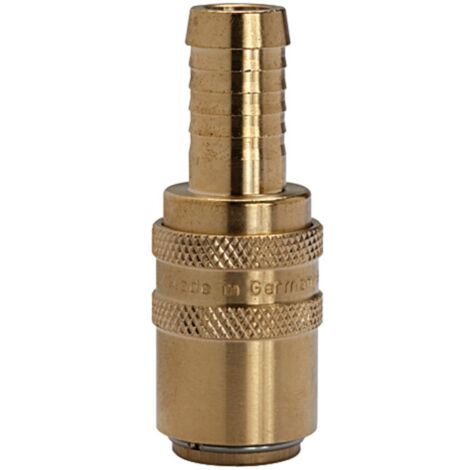 Riegler Temperierkupplung DN 9, Zapfen 13 mm, Absperrventil, Tülle gerade