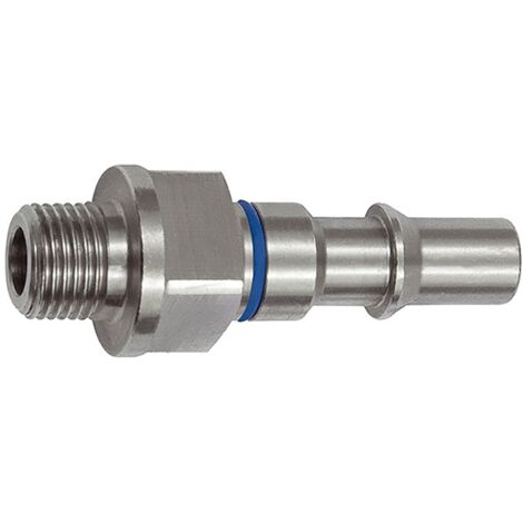 Riegler Unverwechselbarer Nippel NW 6, ISO 6150 C, G 1/4 AG, blau