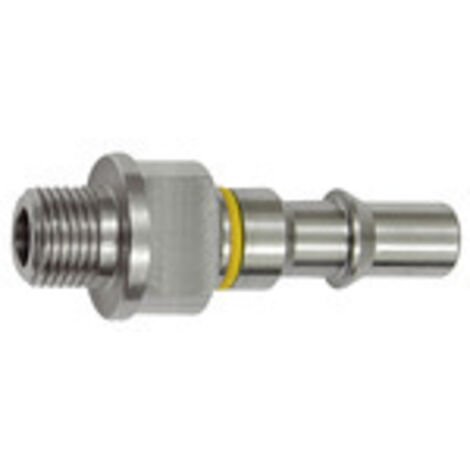 Riegler Unverwechselbarer Nippel NW 6, ISO 6150 C, G 1/4 AG, gelb