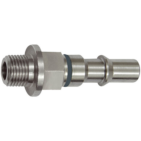 Riegler Unverwechselbarer Nippel NW 6, ISO 6150 C, G 1/4 AG, grau